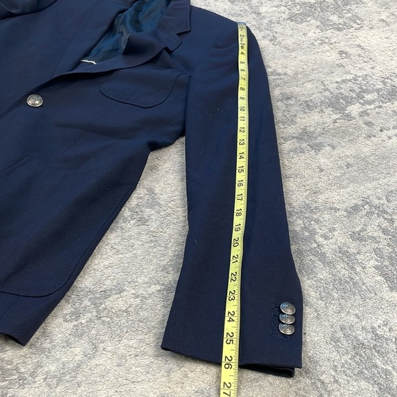 Club Monaco Navy Blue Blazer Suit Jacket Wool Mens Sz 40 - Picture 9 of 14